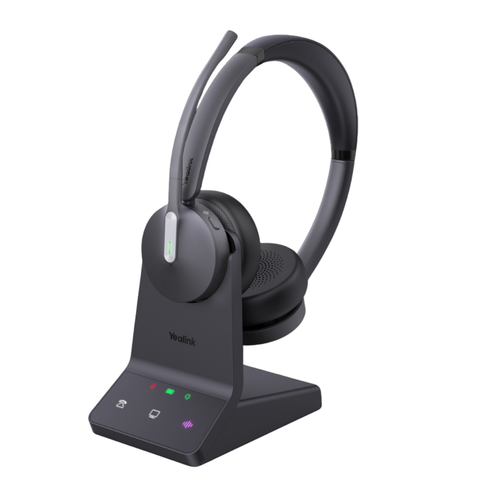 Yealink WH64 DECT & Bluetooth Wireless Stereo (Dual) Noise Cancelling Business/Office Headset, MS/Teams Certified