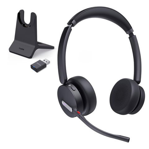 WH64 Hybrid MS Certified DECT & Bluetooth Wireless Stereo Business Headset with Charging Stand