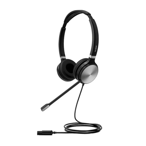 Yealink (YHD362) Wideband Noise Cancelling QD Dual Headset w/ Soft Leather Earpieces