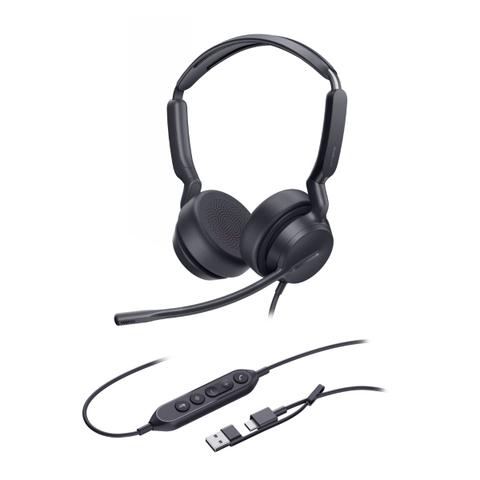 Yealink UH42 Wired Stereo (Dual) Business Computer Headset with AI Noise Cancelling Mic & USB-C & A, UC Certified