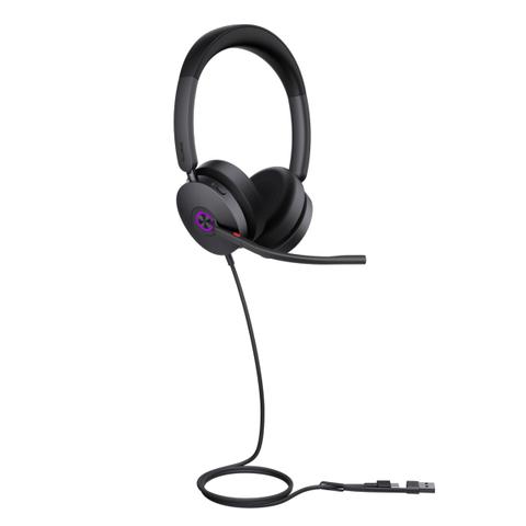 Yealink UH48 ANC Wired Stereo (Dual) AI Noise Cancelling Business/Computer Headset USB-C&A, UC Certified