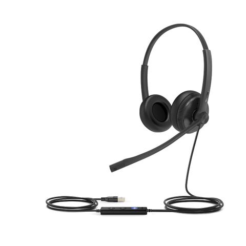 Yealink UH34 Wired Stereo (Dual) Office Computer Headset Noise Cancelling Mic with USB-C/USB-A, Ultra Light, MS/Teams Certified