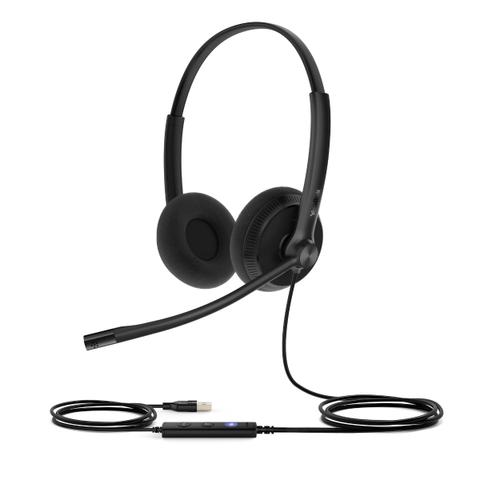Yealink UH34 Lite Wired Stereo (Dual) Office Computer Headset Noise Cancelling Mic with USB-A, Ultra Light, MS/Teams Certified