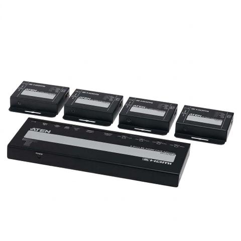 ATEN 4K HDMI Cat 6 Splitter with 4 Receivers - 4K 30Hz Power over Cable