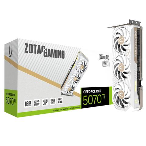Zotac Gaming GeForce RTX 5070 Ti SOLID CORE OC 16GB Video Card - White