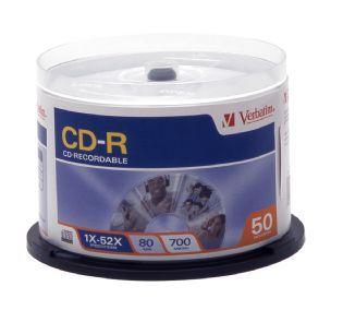 Verbatim CD-R 80 Min 700MB 50 Pack Spindle 52x (94691)