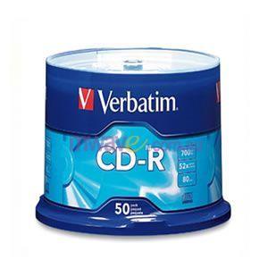 Verbatim 52x 700MB CD-R Blank Media 80 Min Recording