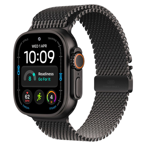 Apple Watch Ultra 4 49mm Black Titanium Case GPS + Cellular Milanese Loop (M)