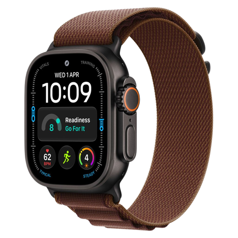 Apple Watch Ultra 4 49mm Black Titanium GPS + Cellular Burgundy Alpine Loop (L)