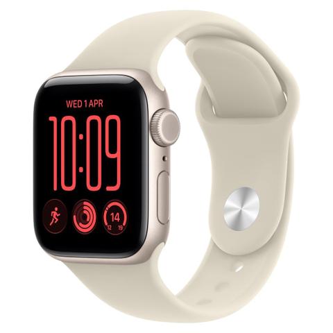 Apple Watch SE 3 40mm Starlight Aluminium GPS + Cellular Sand Sport Band (S/M)