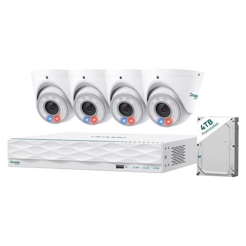 TP-Link Omada T8S4-4T 8MP Turret PoE Security Camera System