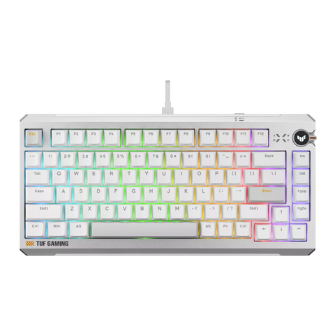 ASUS TUF Gaming K4 Magnetic 75% Hall Effect Gaming Keyboard - White