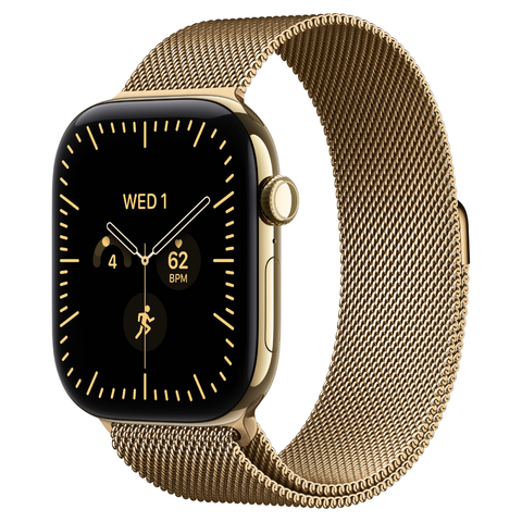 Apple Watch Series 12 42mm Radiant Gold Titanium GPS + Cellular Milanese Loop