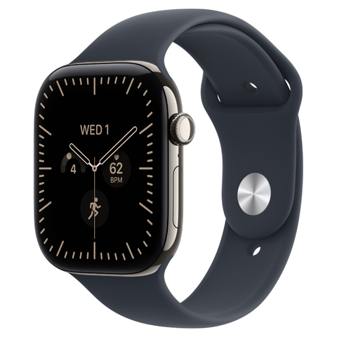 Apple Watch Series 12 46mm Natural Titanium Case GPS + Cellular Sport Band (S/M)