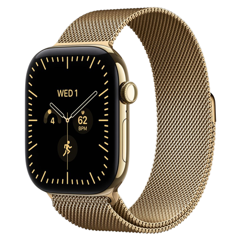 Apple Watch Series 12 46mm Radiant Gold Titanium GPS + Cellular Milanese (S/M)