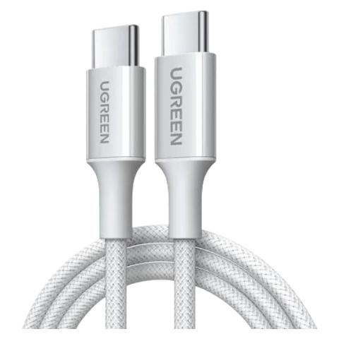 UGREEN USB-C to USB-C 3A/60W Braided Cable White 1m
