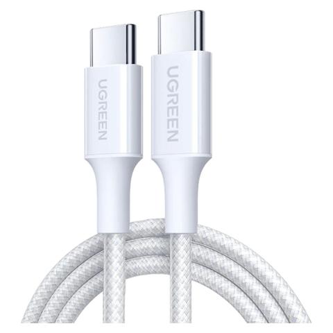 UGREEN USB-C to USB-C 3A/60W Braided Cable White 2m