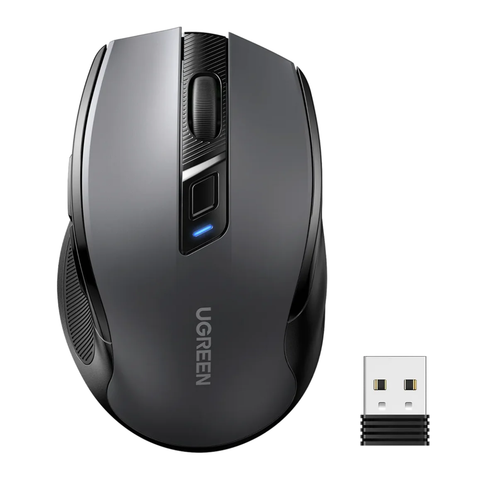 UGREEN Ergonomic Wireless Mouse Black (2.4G Wireless & Bluetooth)