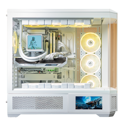 Mwave x Thermaltake View Ice Gaming PC - Ryzen 5 9600X / RX 9070 XT / Snow