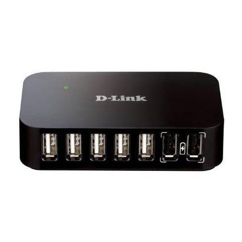 D-Link DUB-H7 7-Port USB 2.0 Hub with 2 Fast Charge Ports