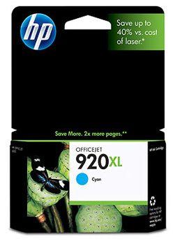 HP 920XL Cyan Officejet Ink Cartridge, 700 pages (CD972AA)