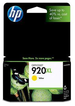 HP 920XL Yellow Officejet Ink Cartridge, 700 pages (CD974AA)