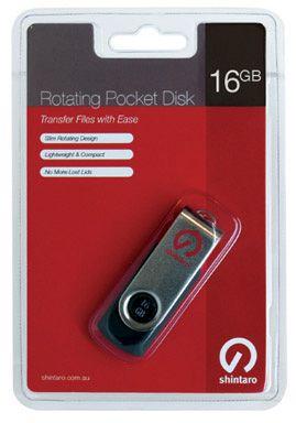 Shintaro 16GB USB 2.0 Flash Drive (SH-R16GB)