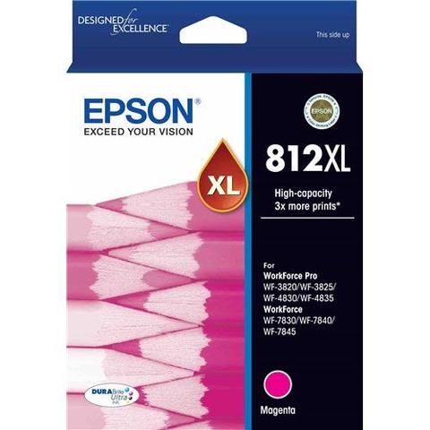 Epson 812XL High Capacity DURABrite Ultra Ink Cartridge - Magenta