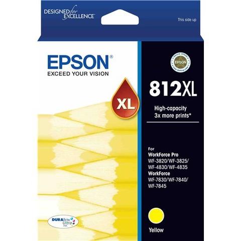 Epson 812XL High Capacity DURABrite Ultra Ink Cartridge - Yellow