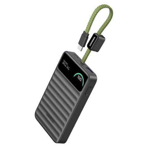 UGREEN Nexode Power Bank 10000mAh 45W with Built-in USB-C Cable Smart Display
