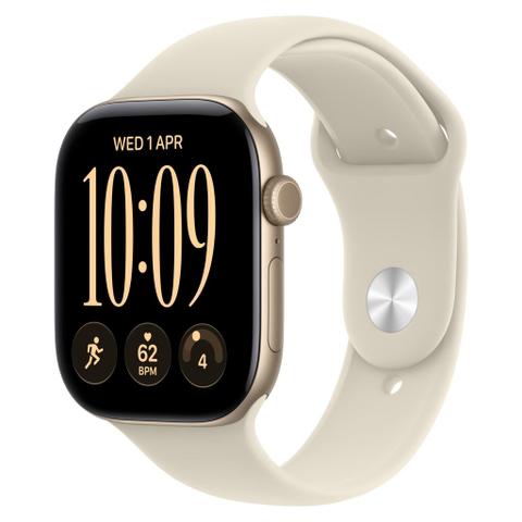 Apple Watch Series 12 42mm Light Gold Aluminium Case GPS Sand Sport Band (M/L)