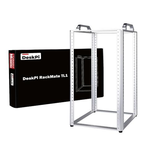 DeskPi RackMate TL1 Rackmount 10" 10U Open Frame Network Rack (Silver)