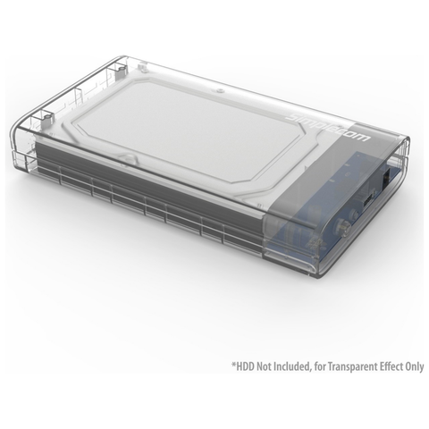 Simplecom SE301-CL 3.5" SATA to USB 3.0 Hard Drive Docking Enclosure - Clear