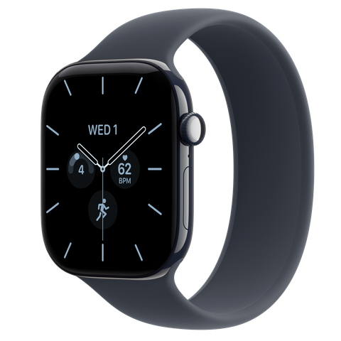 Apple Watch Series 12 GPS + Cellular, 46mm Night Blue Ceramic Case with Navy Blue Solo Loop