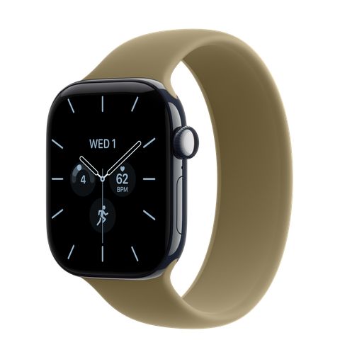 Apple Watch Series 12 GPS + Cellular, 42mm Night Blue Ceramic Case with Olive Solo Loop