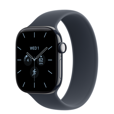 Apple Watch Series 12 GPS + Cellular, 42mm Night Blue Ceramic Case with Navy Blue Solo Loop