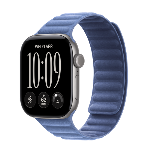 Apple Watch Series 12 GPS, 42mm Space Grey Aluminium Case with Wildflower Blue Magnetic Link