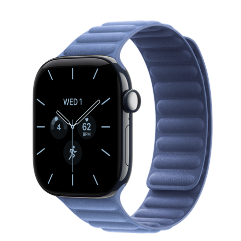 Apple Watch Series 12 GPS + Cellular, 42mm Night Blue Ceramic Case with Wildflower Blue Magnetic Link