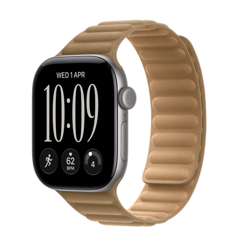 Apple Watch Series 12 GPS + Cellular, 42mm Space Grey Aluminium Case with Camel Magnetic Link