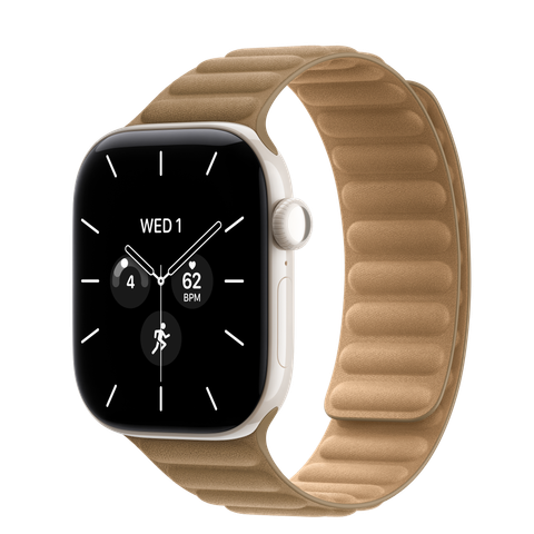 Apple Watch Series 12 GPS + Cellular, 42mm Pearl White Ceramic Case with Camel Magnetic Link