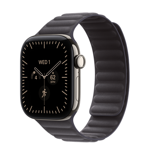 Apple Watch Series 12 GPS + Cellular, 42mm Natural Titanium Case with Midnight Magnetic Link