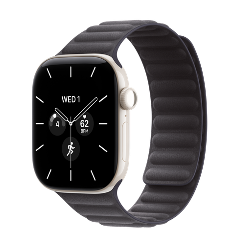 Apple Watch Series 12 GPS + Cellular, 42mm Pearl White Ceramic Case with Midnight Magnetic Link