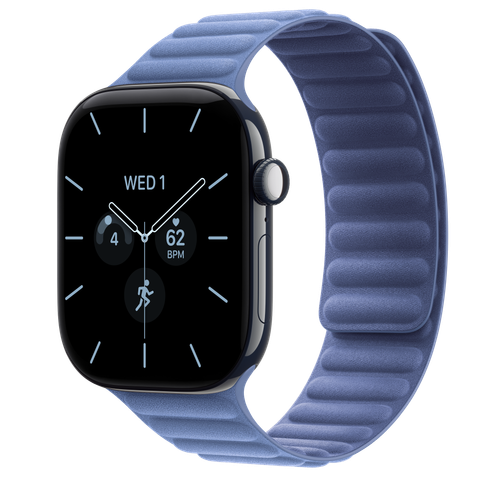Apple Watch Series 12 GPS + Cellular, 46mm Night Blue Ceramic Case with Wildflower Blue Magnetic Link