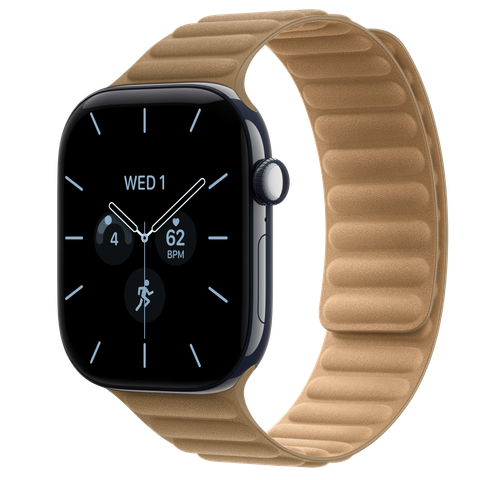 Apple Watch Series 12 GPS + Cellular, 46mm Night Blue Ceramic Case with Camel Magnetic Link