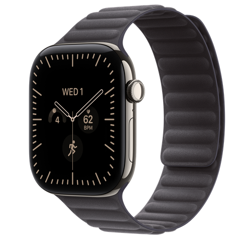 Apple Watch Series 12 GPS + Cellular, 46mm Natural Titanium Case with Midnight Magnetic Link