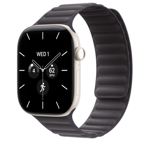 Apple Watch Series 12 GPS + Cellular, 46mm Pearl White Ceramic Case with Midnight Magnetic Link