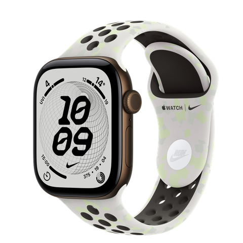 Apple Watch Series 12 GPS + Cellular, 42mm Dark Bronze Aluminium Case with Essential White Nike Sport Band