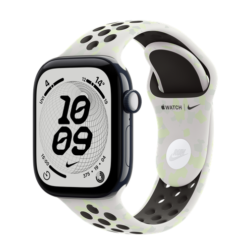 Apple Watch Series 12 GPS + Cellular, 42mm Night Blue Ceramic Case with Essential White Nike Sport Band