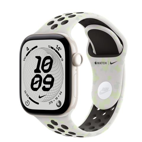 Apple Watch Series 12 GPS + Cellular, 42mm Pearl White Ceramic Case with Essential White Nike Sport Band