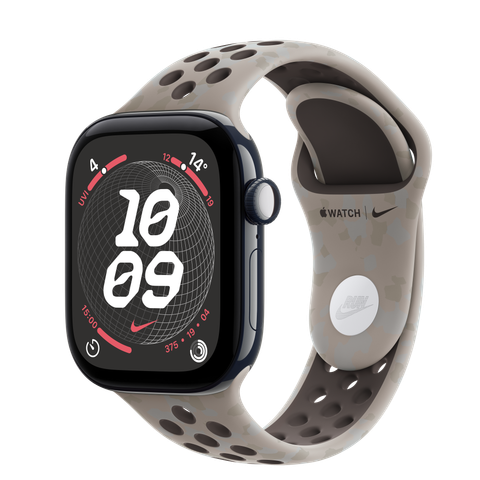 Apple Watch Series 12 GPS + Cellular, 42mm Night Blue Ceramic Case with Pavement Grey Nike Sport Band